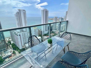 Espectacular apto en el piso 33 frente al mar